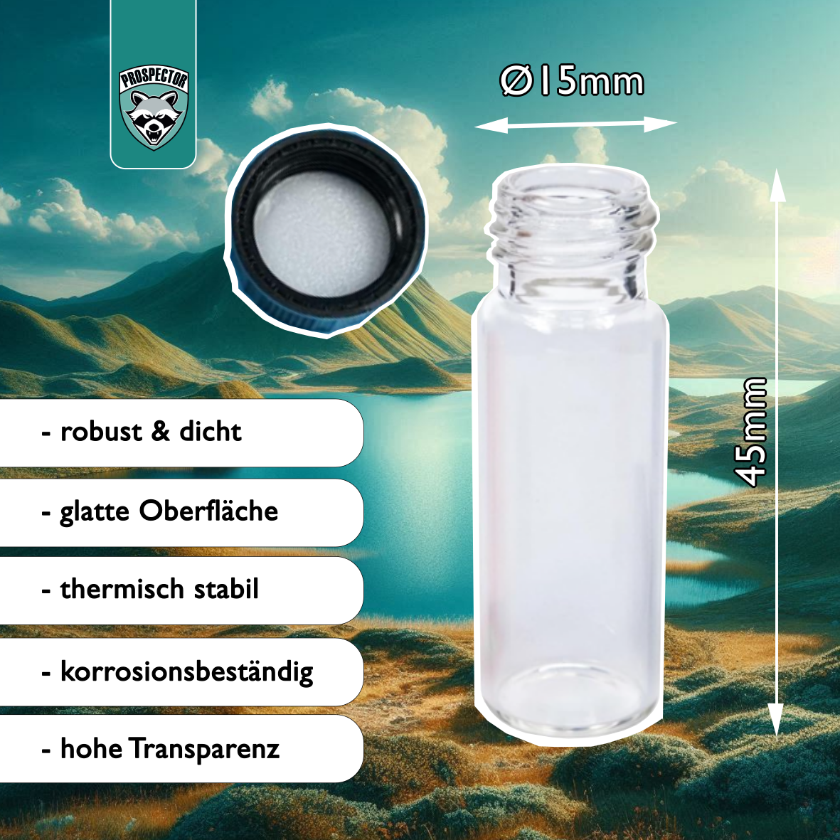 Goldaufbewahrung Sammelgläser inkl. Dichtung (5St.)