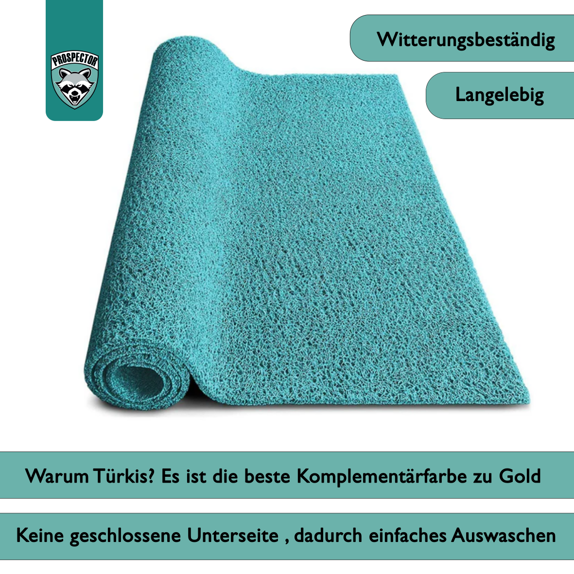 DIY "Miners Moss" Schlingenmatte für Goldwaschrinnen Stärke=14mm PVC
